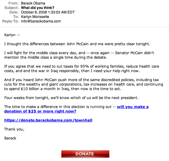 Comparing the Obama and McCain Emails picture 28 Comparing the Obama and McCain Emails