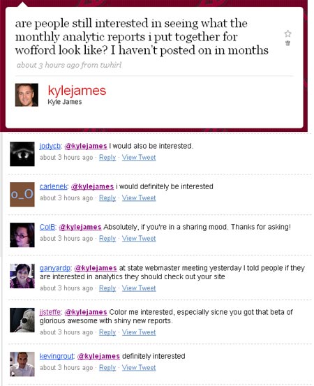 Analytics Report Talk On Twitter analytics report talk on twitter Woffords Web Analytics OctoberSummary